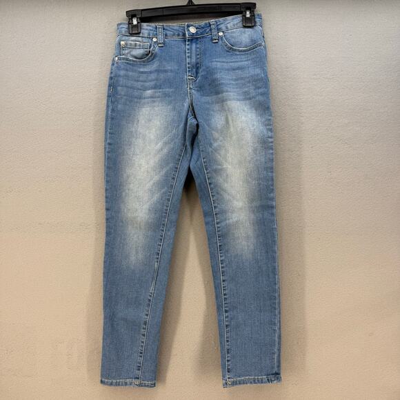 7 for All Mankind Jeans Girls 14 Light Blue Josefina Skinny Boyfriend Preppy - Picture 1 of 15